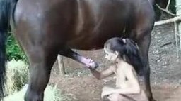 Большой лошадиный хуй порвал молодой очко порно зоо анальное